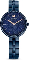 Montre-bijou Swarovski Cosmopolitan 5647452 pour femme, cadran et bracelet acier bleu vue 2