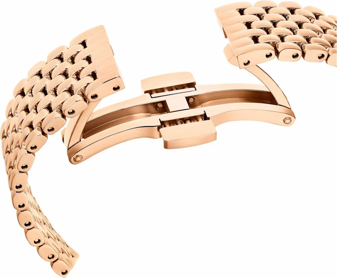 Montre Swarovski Certa 5672981 pour Femme, Cadran Blanc, Boîtier Or Rose et Cristaux, Bracelet Acier vue 4