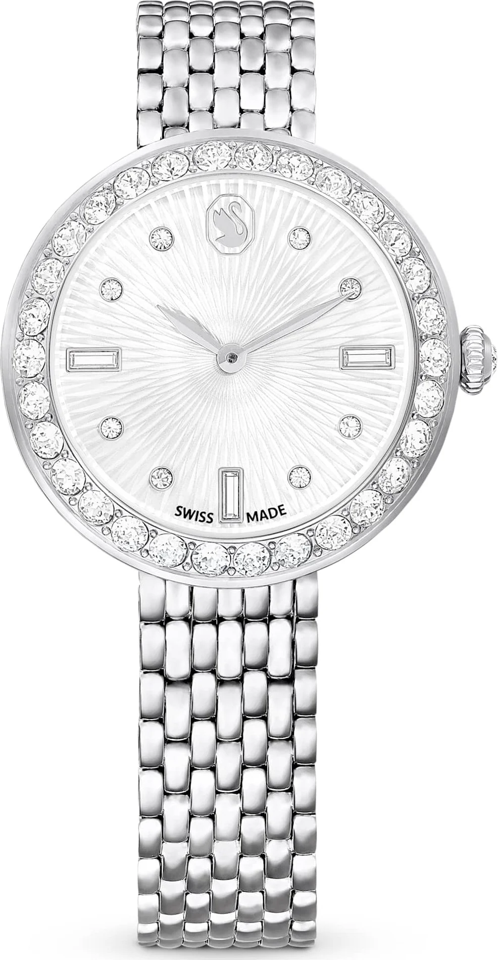 Montre Swarovski Certa 5673022 pour Femme, Boîtier Acier et Cristaux, Cadran Argent