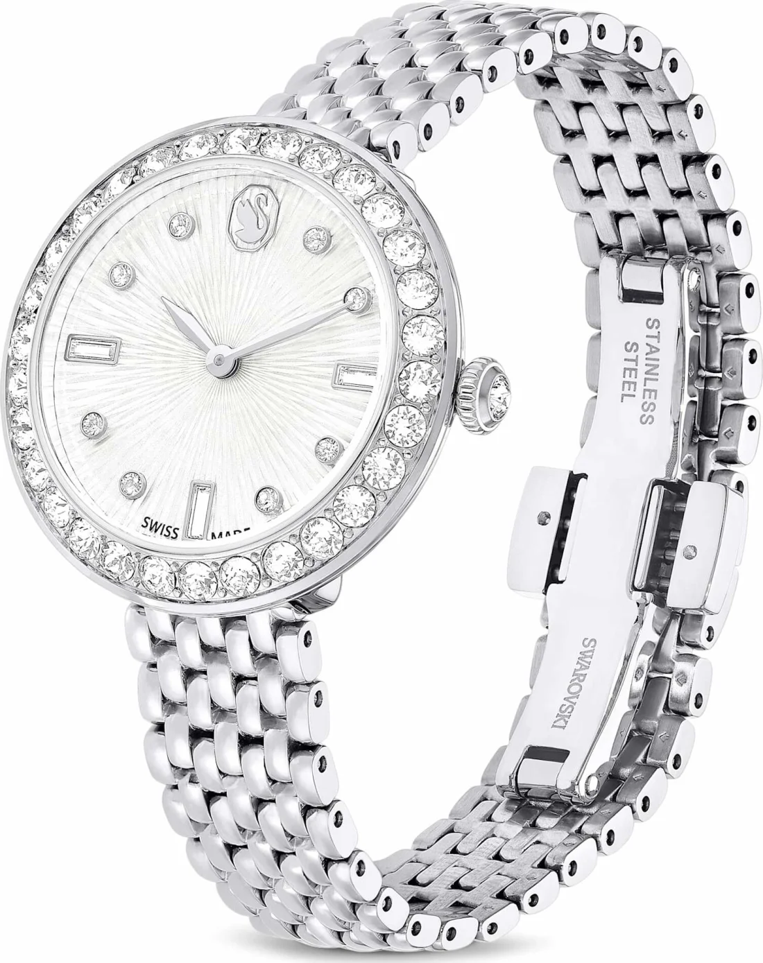 Montre Swarovski Certa 5673022 pour Femme, Boîtier Acier et Cristaux, Cadran Argent vue 4