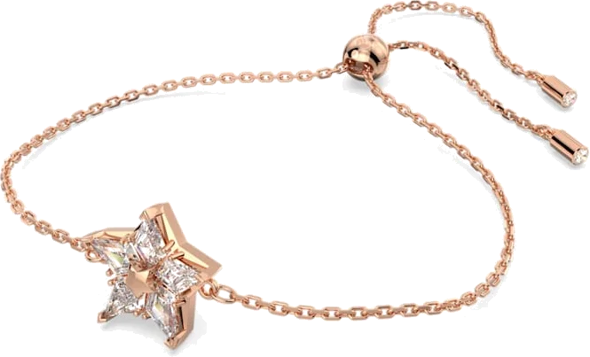 Bracelet Swarovski Stella 5645460 en métal plaqué or rose avec étoile et cristaux, ajustable pour femme vue 2