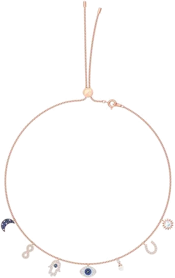 Collier Swarovski Symbolic 5497664 pour femme, breloques en cristal sur chaîne or rose vue 2