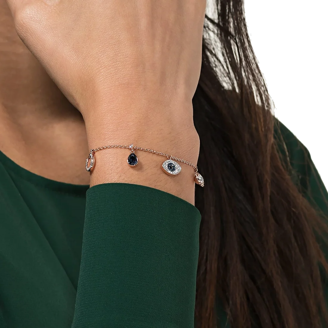 Bracelet Swarovski 5497668 Symbolic à breloques en métal or rose pour femme vue 5