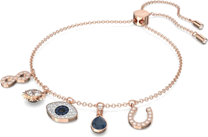 Bracelet Swarovski 5497668 Symbolic à breloques en métal or rose pour femme