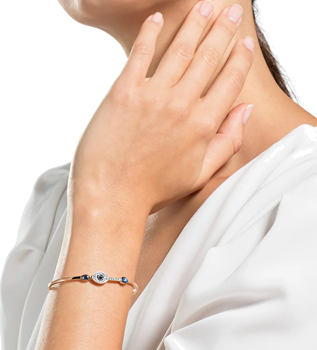 Bracelet-jonc Swarovski Symbolic 5171991 en métal plaqué or rose pour femme vue 3