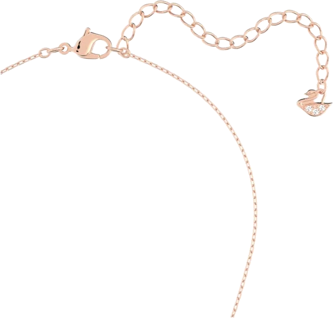 Collier Swarovski Infinity Femme 5518865 en métal plaqué or rose et cristal blanc vue 3