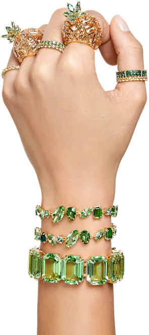 Bracelet Swarovski Gema 5652822 en cristaux verts pour femme vue 5