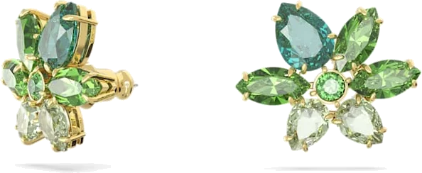 Boucles d'oreilles Swarovski Gema 5658400 en cristaux verts pour femme vue 2