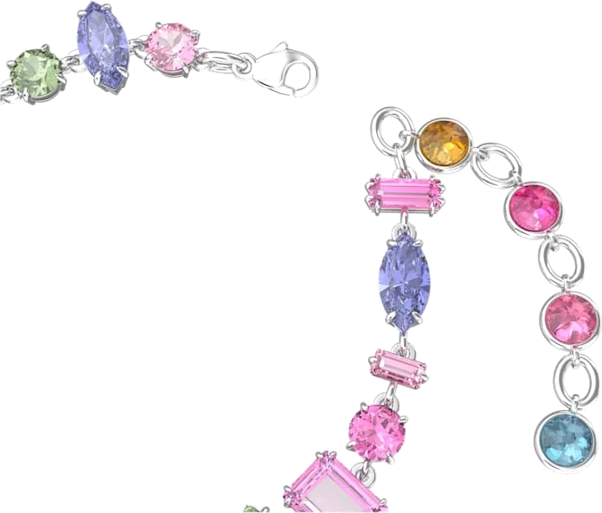 Bracelet Swarovski 5613739 Gema - Multicolore en métal rhodié pour Femme vue 3
