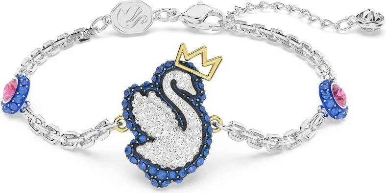 Bracelet Swarovski Pop Swan Cygne Bleu 5650187 en métal plaqué rhodium pour femme