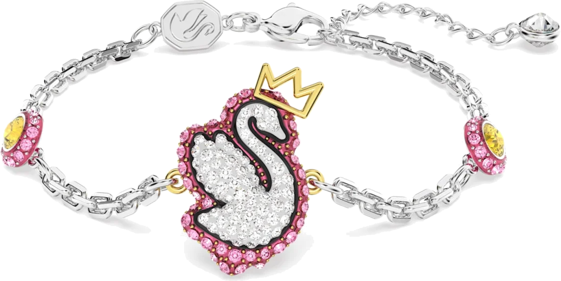 Bracelet Swarovski Pop Swan pour Femme - Cygne Rose et Rhodium - Réf. 5650188