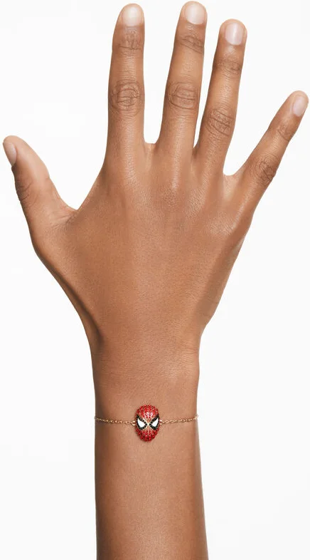 Bracelet Swarovski Marvel Spider-Man 5650873, rouge, ajustable, plaqué or, unisexe vue 4