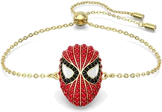 Bracelet Swarovski Marvel Spider-Man 5650873, rouge, ajustable, plaqué or, unisexe