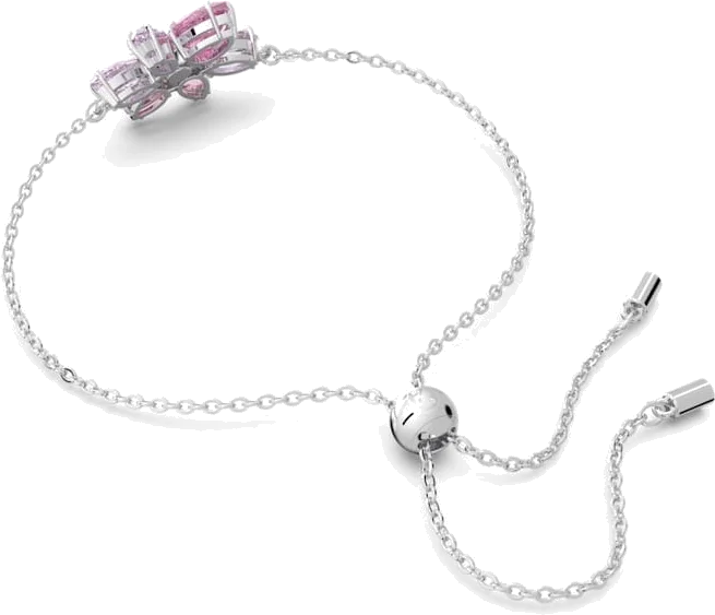 Bracelet Swarovski Gema 5658396 - Fleur en cristaux violets, métal rhodié rose pour femme vue 3