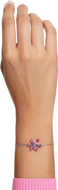 Bracelet Swarovski Gema 5658396 - Fleur en cristaux violets, métal rhodié rose pour femme vue 5