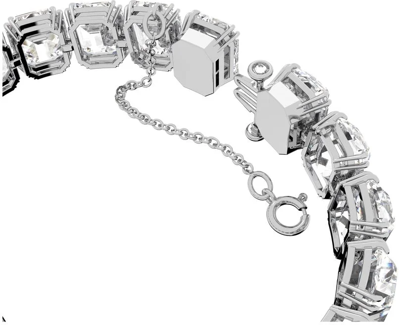 Bracelet Swarovski Millenia 5618699 pour femme, métal plaqué rhodium blanc avec cristaux octogones vue 4
