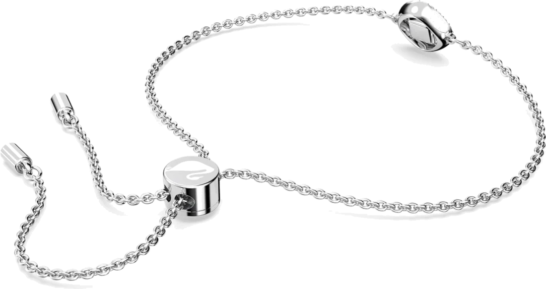 Bracelet Swarovski Angélique 5662141 pour Femme, Cristal Bleu Coupe Carrée sur Métal Rhodié Blanc vue 4