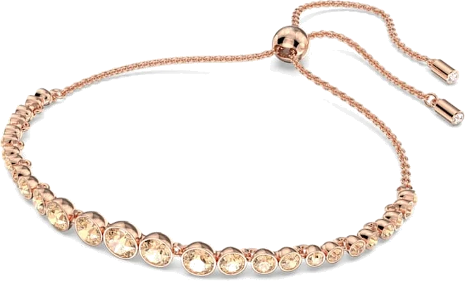 Bracelet Swarovski Emily 5663393 en métal plaqué or rose avec cristaux, pour femme vue 2