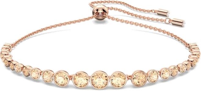 Bracelet Swarovski Emily 5663393 en métal plaqué or rose avec cristaux, pour femme