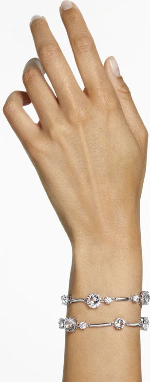 Bracelet Jonc Swarovski Constella Coupes rondes mixtes Plaqué Rhodium Blanc vue 4