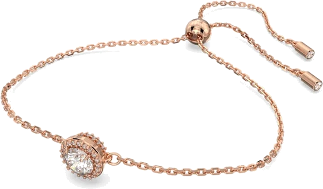 Bracelet Swarovski Constella 5636273 en métal plaqué or rose avec cristal taille ronde et pavé blanc - Pour Femme vue 2
