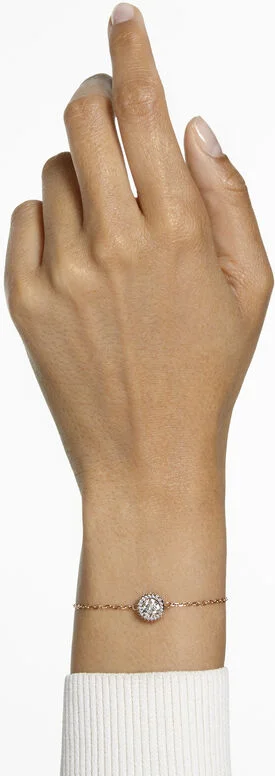 Bracelet Swarovski Constella 5636273 en métal plaqué or rose avec cristal taille ronde et pavé blanc - Pour Femme vue 5