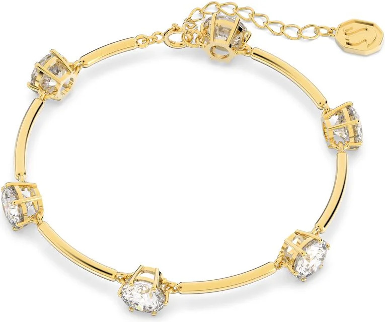 Bracelet Swarovski Jonc Constella plaqué or cristaux blancs vue 3