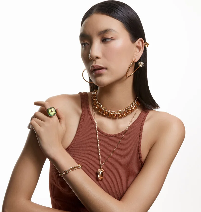 Bracelet Swarovski Dextera Cristal Pavé Métal doré vue 3