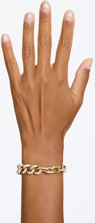 Bracelet Swarovski Dextera Pavé Blanc Plaqué or vue 4