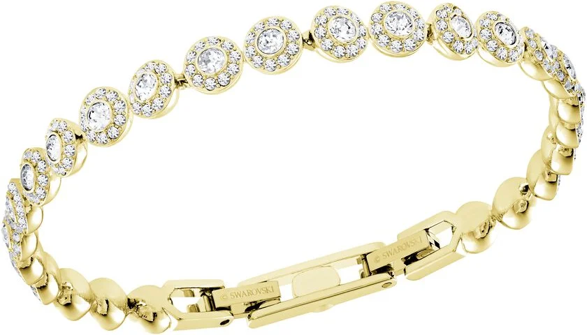 Bracelet Swarovski Angelic 5505469 pour Femme, Plaqué Or Jaune avec Cristaux Blancs Ronds vue 2