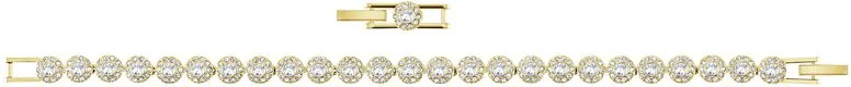 Bracelet Swarovski Angelic 5505469 pour Femme, Plaqué Or Jaune avec Cristaux Blancs Ronds vue 3