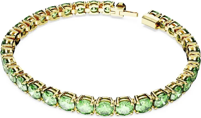 Bracelet Swarovski Matrix Tennis 5658849 pour femme, vert et or vue 2