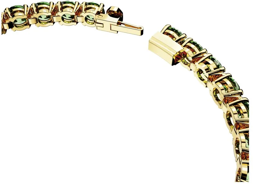 Bracelet Swarovski Matrix Tennis 5658849 pour femme, vert et or vue 3
