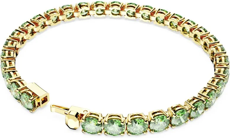 Bracelet Swarovski Matrix Tennis 5658849 pour femme, vert et or vue 4