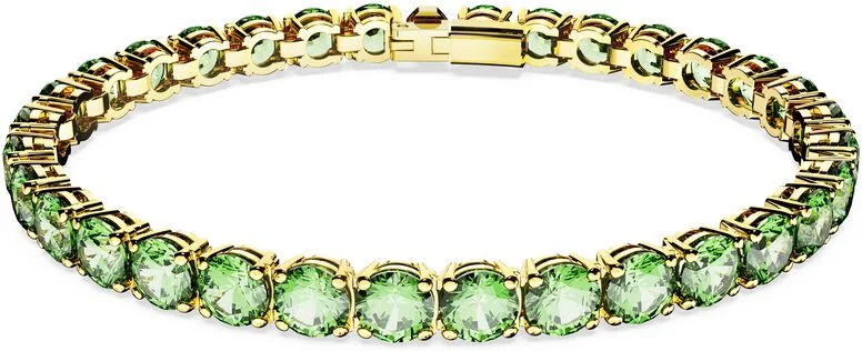 Bracelet Swarovski Matrix Tennis 5658849 pour femme, vert et or