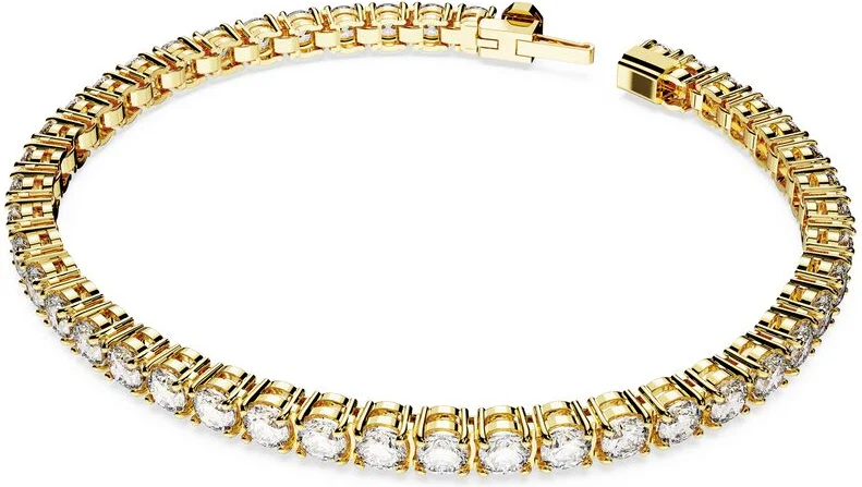 Bracelet Swarovski Matrix Tennis en cristaux ronds plaqué or blanc - Réf. 5657664 - Pour femme vue 2
