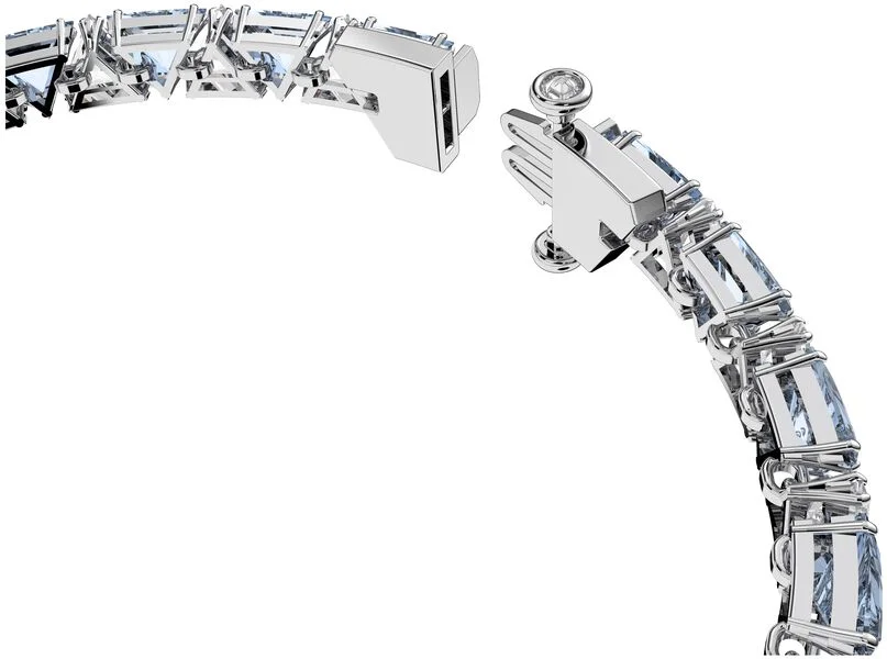 Bracelet Swarovski Millenia Triangle Zircon Swarovski Bleu Rhodié vue 3