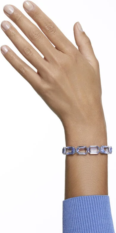 Bracelet Swarovski Millenia 5614927 en métal rhodié bleu pour femme vue 4