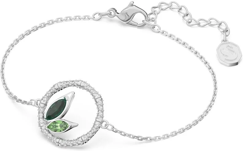 Bracelet Swarovski Dellium 5645375 en métal rhodié vert pour femme vue 2