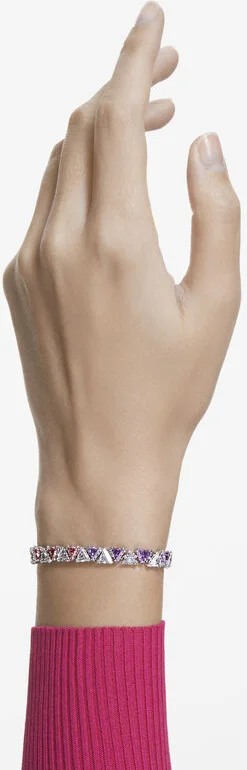 Bracelet Swarovski Millenia Triangle Zircon Swarovski Rose Rhodié vue 4