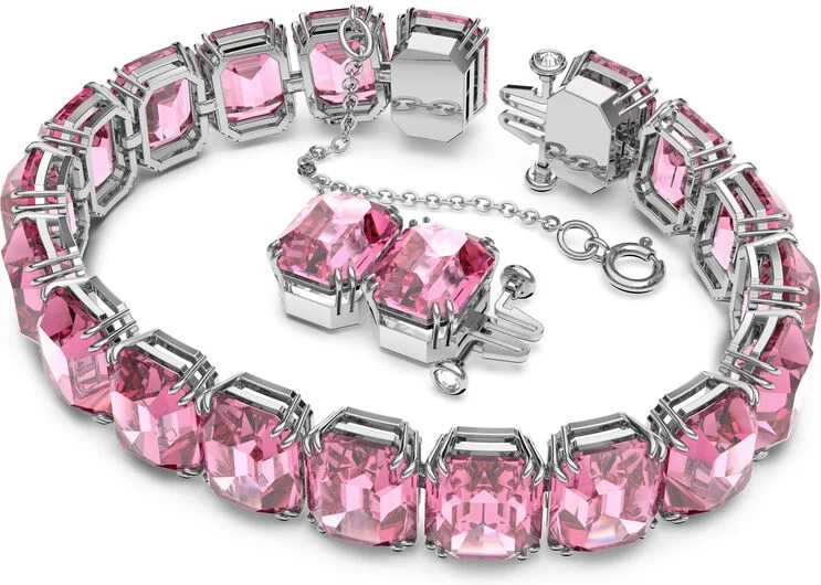 Bracelet Swarovski Millenia Cristaux taille octogone Plaqué rhodium rose vue 2
