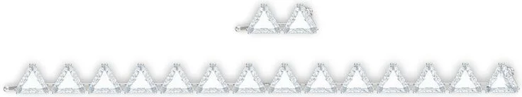 Bracelet Swarovski Millenia Cristal taille Triangle Blanc Rhodié vue 2