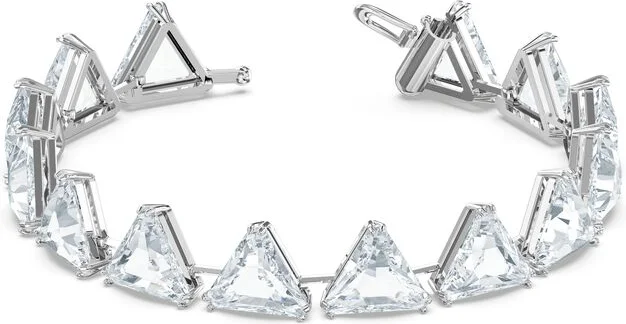 Bracelet Swarovski Millenia Cristal taille Triangle Blanc Rhodié vue 3