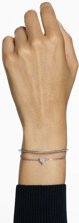 Bracelet Swarovski Ortyx Taille Triangle Plaqué Rhodium Blanc vue 4