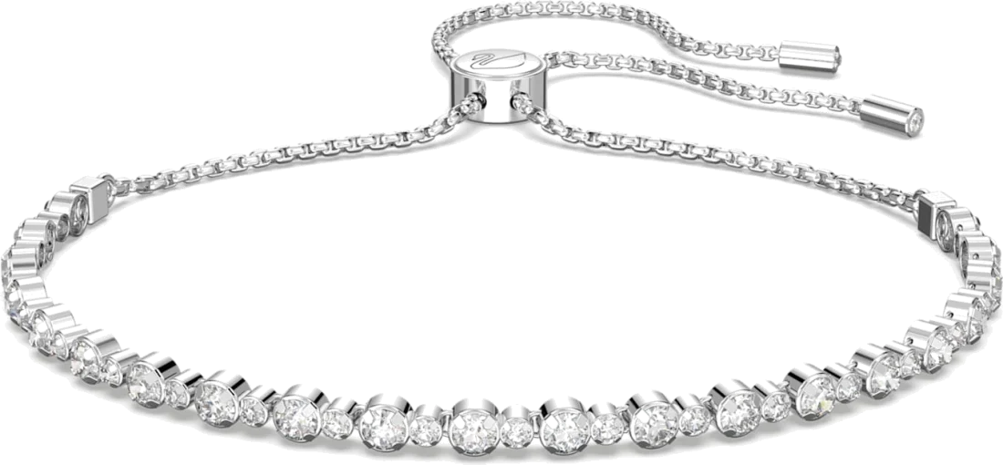 Bracelet Femme Swarovski Subtil 5465384 en Métal Rhodié avec Cristaux Blancs