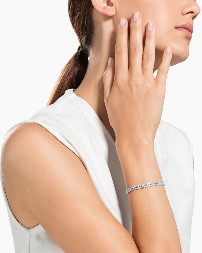 Bracelet Swarovski Subtile 5221397 en métal rhodié argenté pour femme vue 4