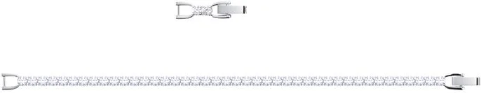 Bracelet Femme Swarovski 5409771 Tennis Round Deluxe en Métal Plaqué Rhodium Blanc vue 2