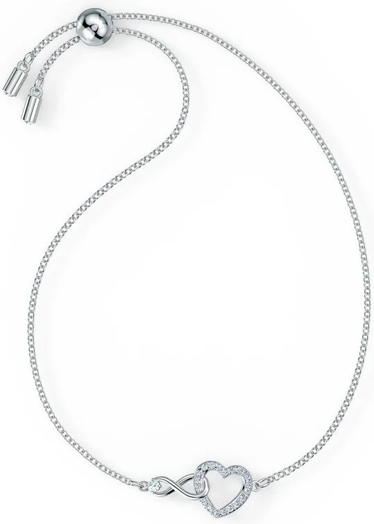 Bracelet Swarovski Infinity Heart 5524421 en Rhodium Blanc ajustable pour Femme vue 2