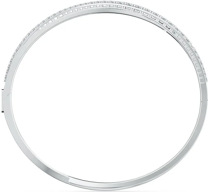 Bracelet Swarovski Twist Rows Plaqué Rhodium Blanc vue 3