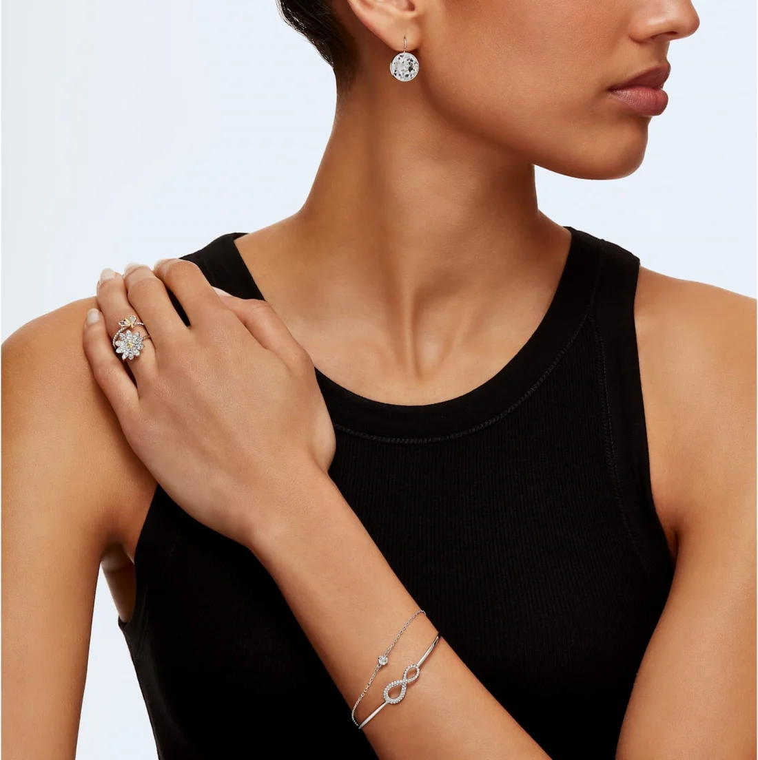 Bracelet Jonc Swarovski Infinity 5520584 en Métal Rhodié Argent pour Femme vue 5